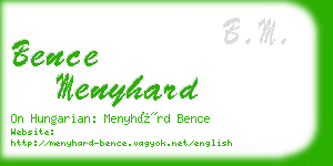 bence menyhard business card